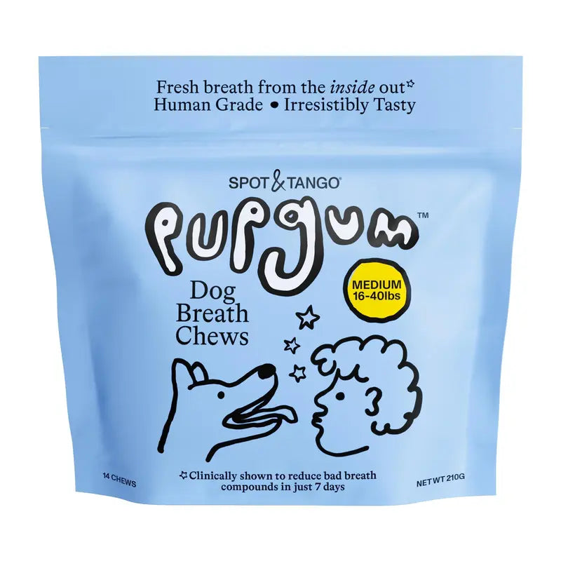 Pupgum Daily Dental Chews for Dogs – Turkey-Flavored Breath Freshening Treats for Comprehensive Oral Care and Healthy Teeth for All Sizes