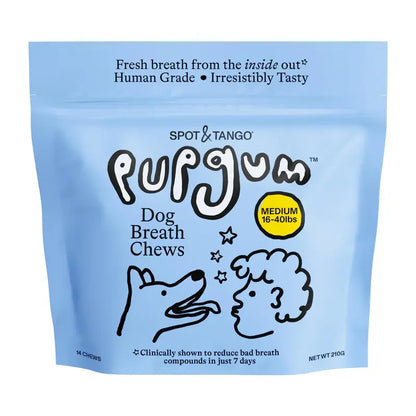 Pupgum Daily Dental Chews for Dogs – Turkey-Flavored Breath Freshening Treats for Comprehensive Oral Care and Healthy Teeth for All Sizes
